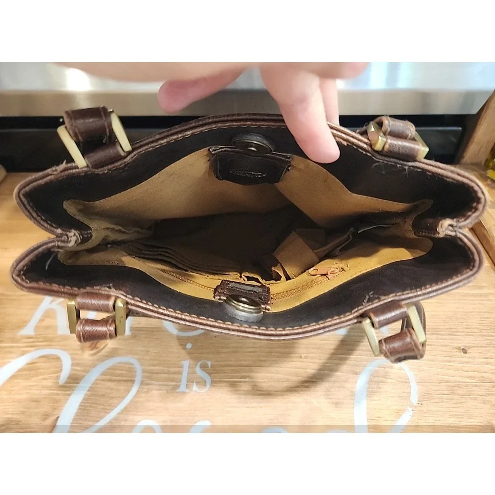 Smartlyte Brown‎ Vegan Leather Satchel Tote Shoulder Purse